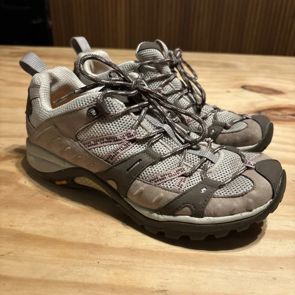 Merrell Women's Hiking Shoes Sz 7.5 Siren Sport Elephant Pink Vibram J13888